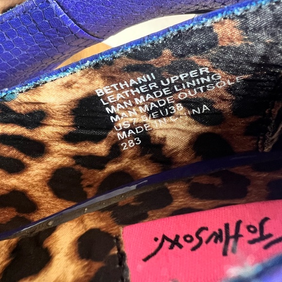 Betsey Johnson Bethani Blue Platform Heels Size 7.5 - Picture 6 of 11